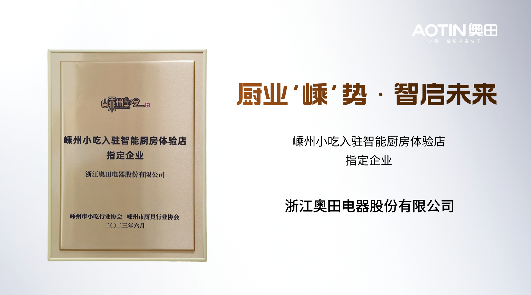 奥田电器出席中国集成智能厨房产业发展大会，共赴厨电行业新变革